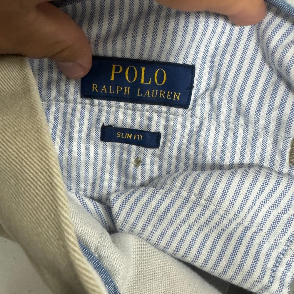 Polo Ralph Lauren Mens Slim Fit Chino Pants Khaki Tan 34x34